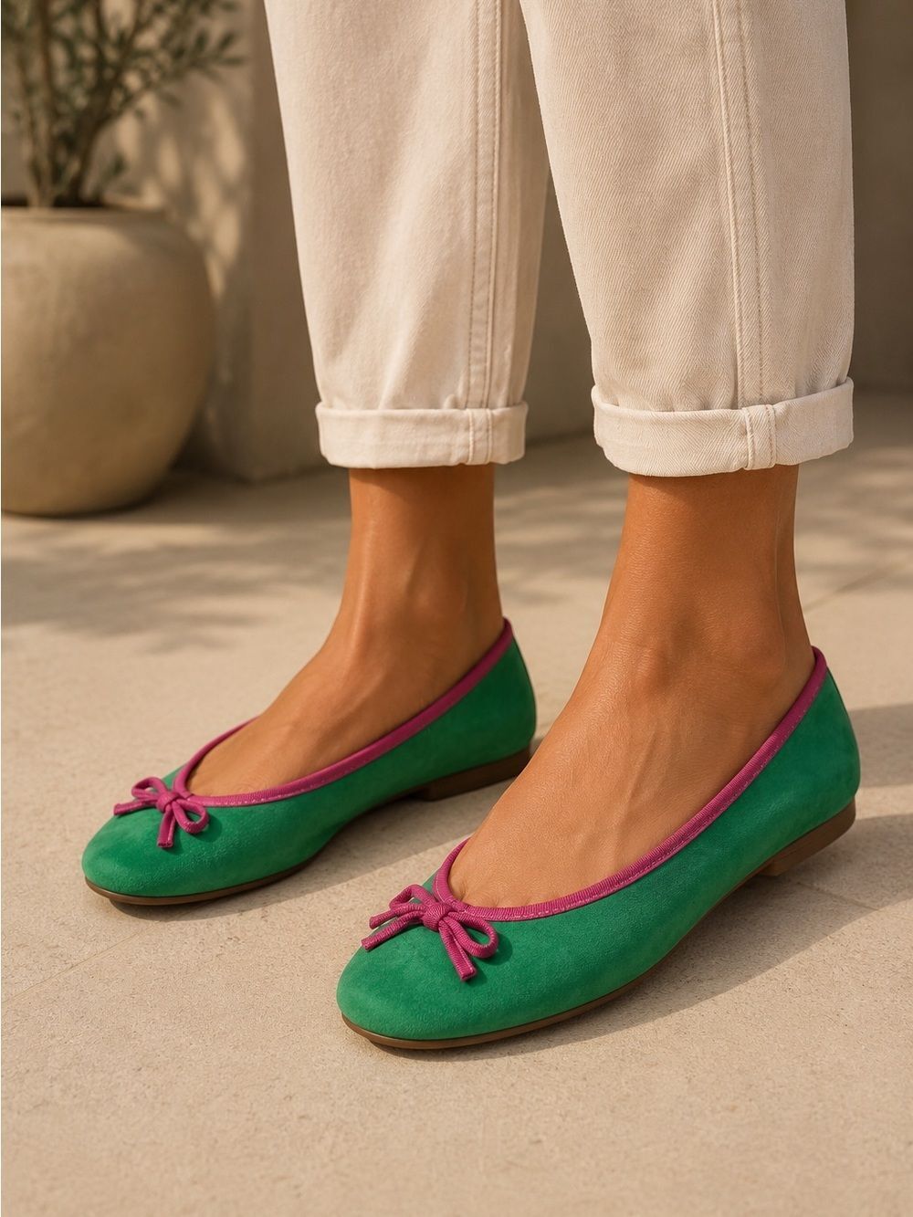 Lanidor Bohemian Suede Flat Ballet  Size 36 EU/ 6 US Made in Brazil